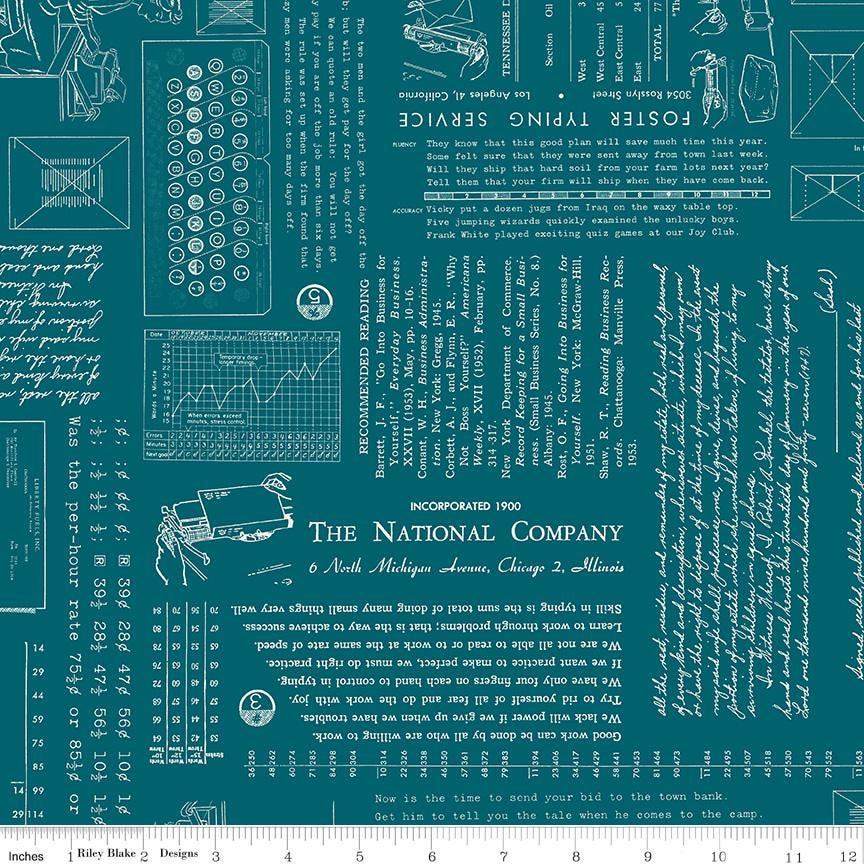 Riley Blake Designs ~ TYPE/ography ~ Alpine, Blackboard, Lettuce, Lagoon, and Tea Rose ~ Cotton Quilting Fabric ~ Sold by the 1/2 Yard