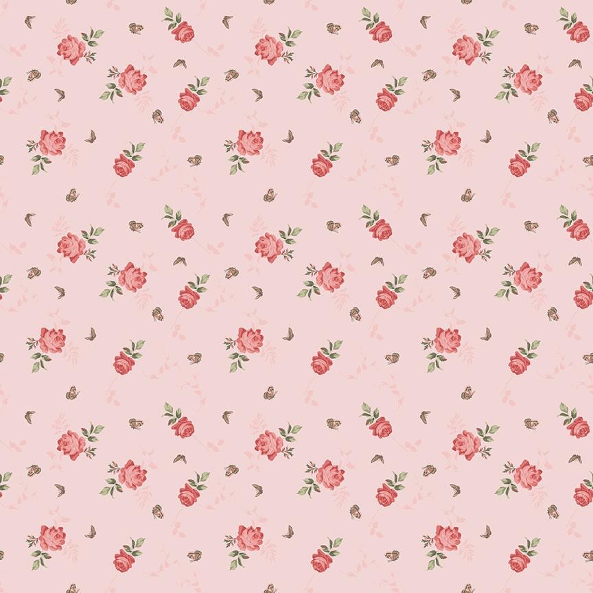 Riley Blake Designs ~ Anne Of Green Gables ~ ROSES ~ Pink ~ Cotton Quilting Fabric ~ Sold by the 1/2 Yard