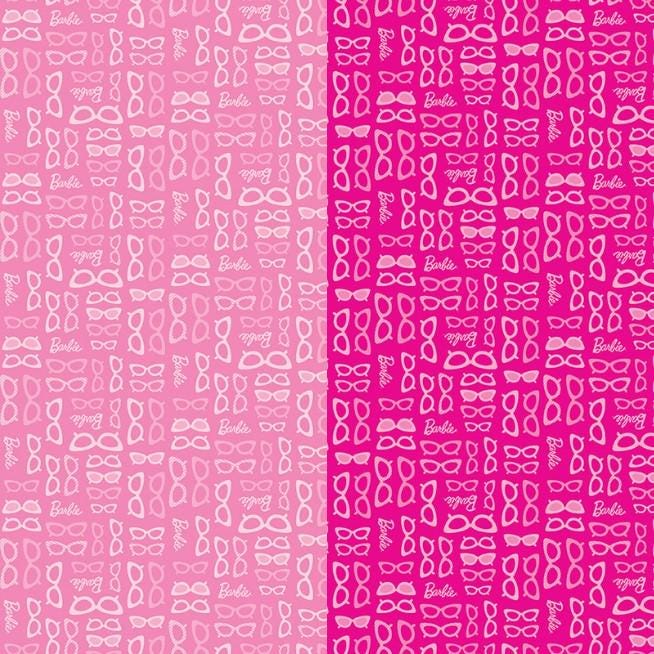 Riley Blake Designs ~ Barbie World ~ GLASSES ~ Medium Pink and Hot Pink ~ Cotton Quilting Fabric ~ Sold by the 1/2 Yard