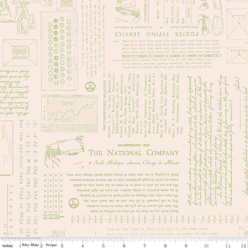 Riley Blake Designs ~ TYPE/ography ~ Alpine, Blackboard, Lettuce, Lagoon, and Tea Rose ~ Cotton Quilting Fabric ~ Sold by the 1/2 Yard