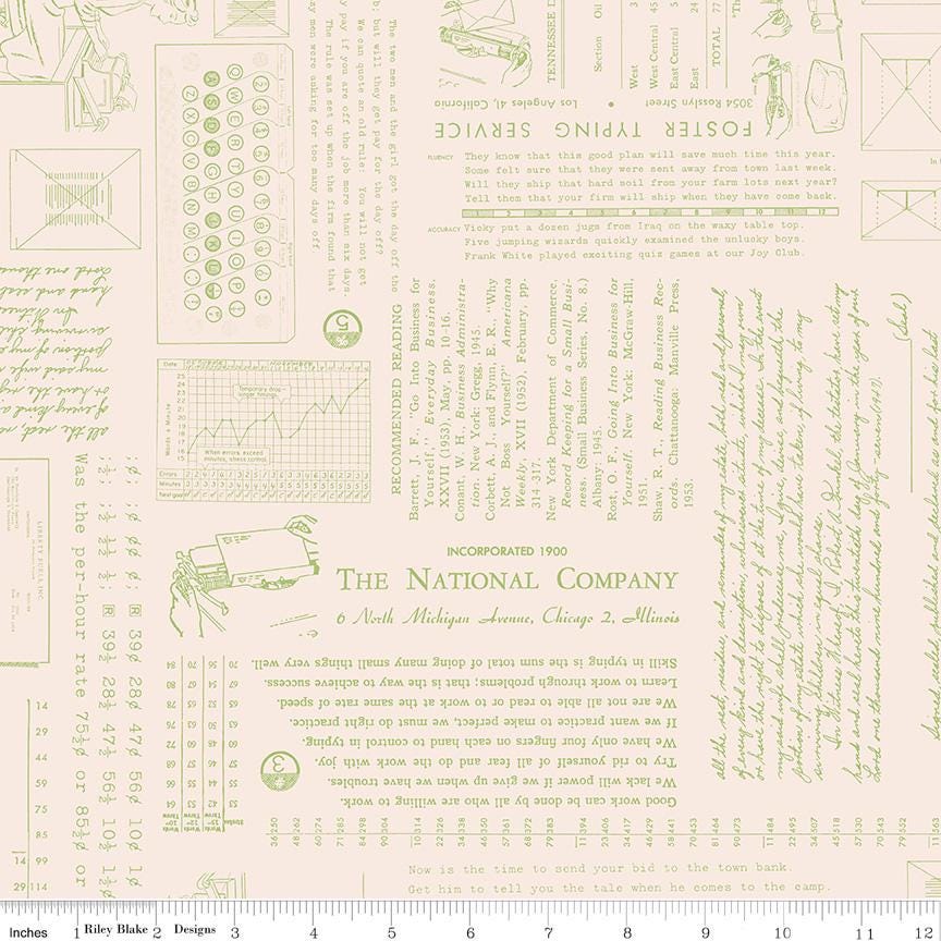 Riley Blake Designs ~ TYPE/ography ~ Alpine, Blackboard, Lettuce, Lagoon, and Tea Rose ~ Cotton Quilting Fabric ~ Sold by the 1/2 Yard