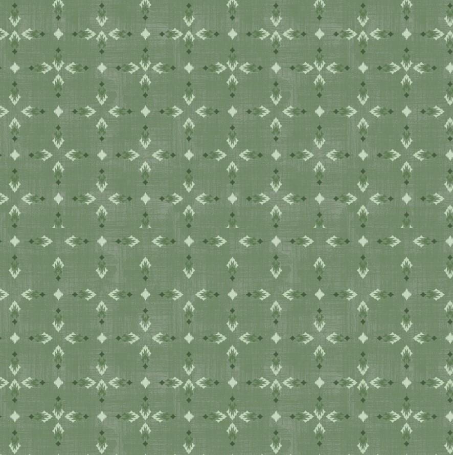 Wilmington Prints ~Timberland Trails ~ TRIBAL ALL OVER ~ Green or Blue ~ Sold by the 1/2 Yard