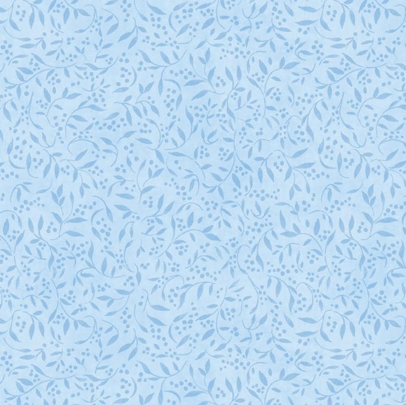 Wilmington Prints ~ Country Blue ~ TONAL LEAVES ~ Light Blue or Gray ~ Sold by the 1/2 Yard