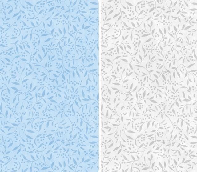 Wilmington Prints ~ Country Blue ~ TONAL LEAVES ~ Light Blue or Gray ~ Sold by the 1/2 Yard