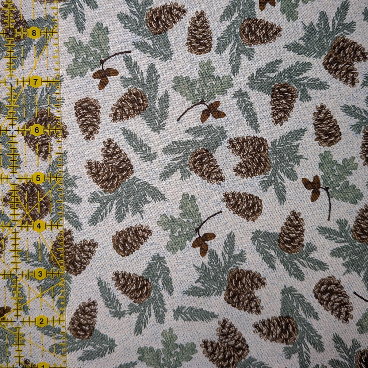 Wilmington Prints ~Timberland Trails ~ PINE CONE TOSS ~ Blue ~ Sold by the 1/2 Yard