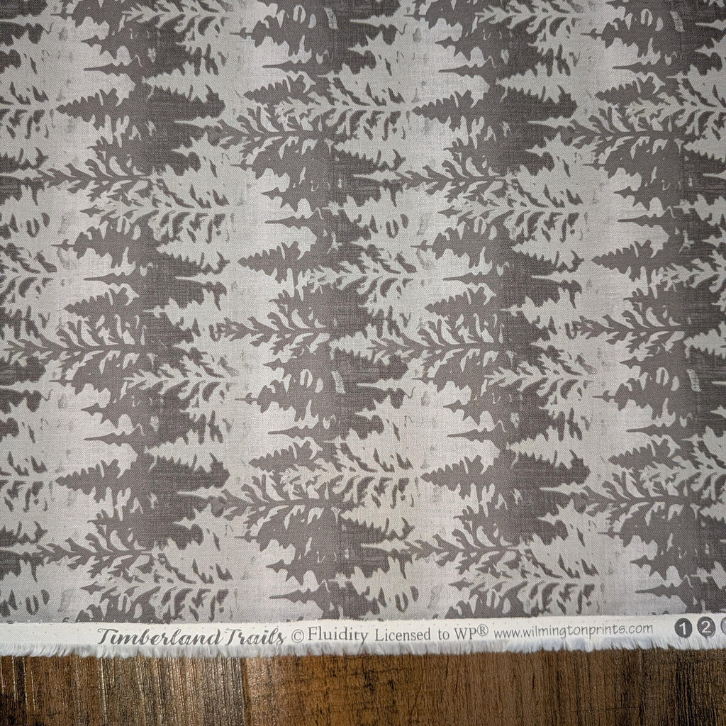 Wilmington Prints ~Timberland Trails ~ TREES ALL OVER ~ Gray ~ Sold by the 1/2 Yard