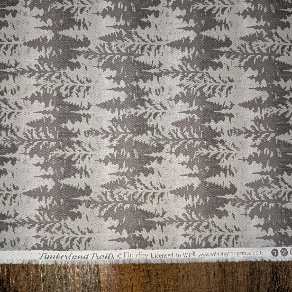Wilmington Prints ~Timberland Trails ~ TREES ALL OVER ~ Gray ~ Sold by the 1/2 Yard