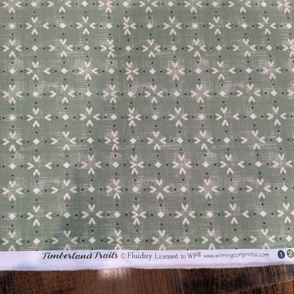 Wilmington Prints ~Timberland Trails ~ TRIBAL ALL OVER ~ Green or Blue ~ Sold by the 1/2 Yard